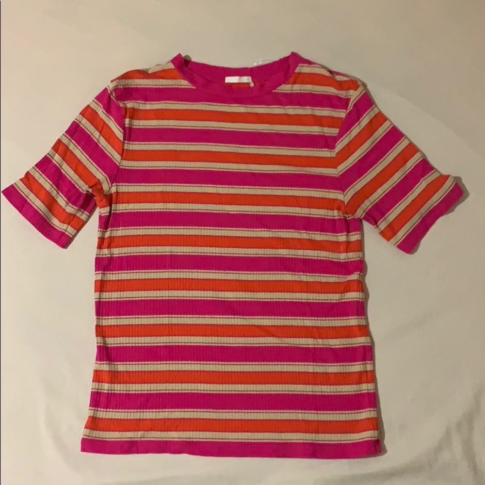 GU Ribbed Colorful striped tee